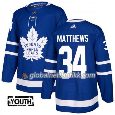 Toronto Maple Leafs Hockeydrakt Auston Matthews 34 2017-2018 Blå Adidas Authentic - Barn